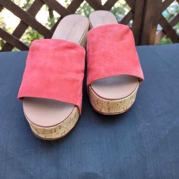 Diane Von Furstenberg Coral Cork Wedge Sandal Womens 8.5 - Picture 10 of 16